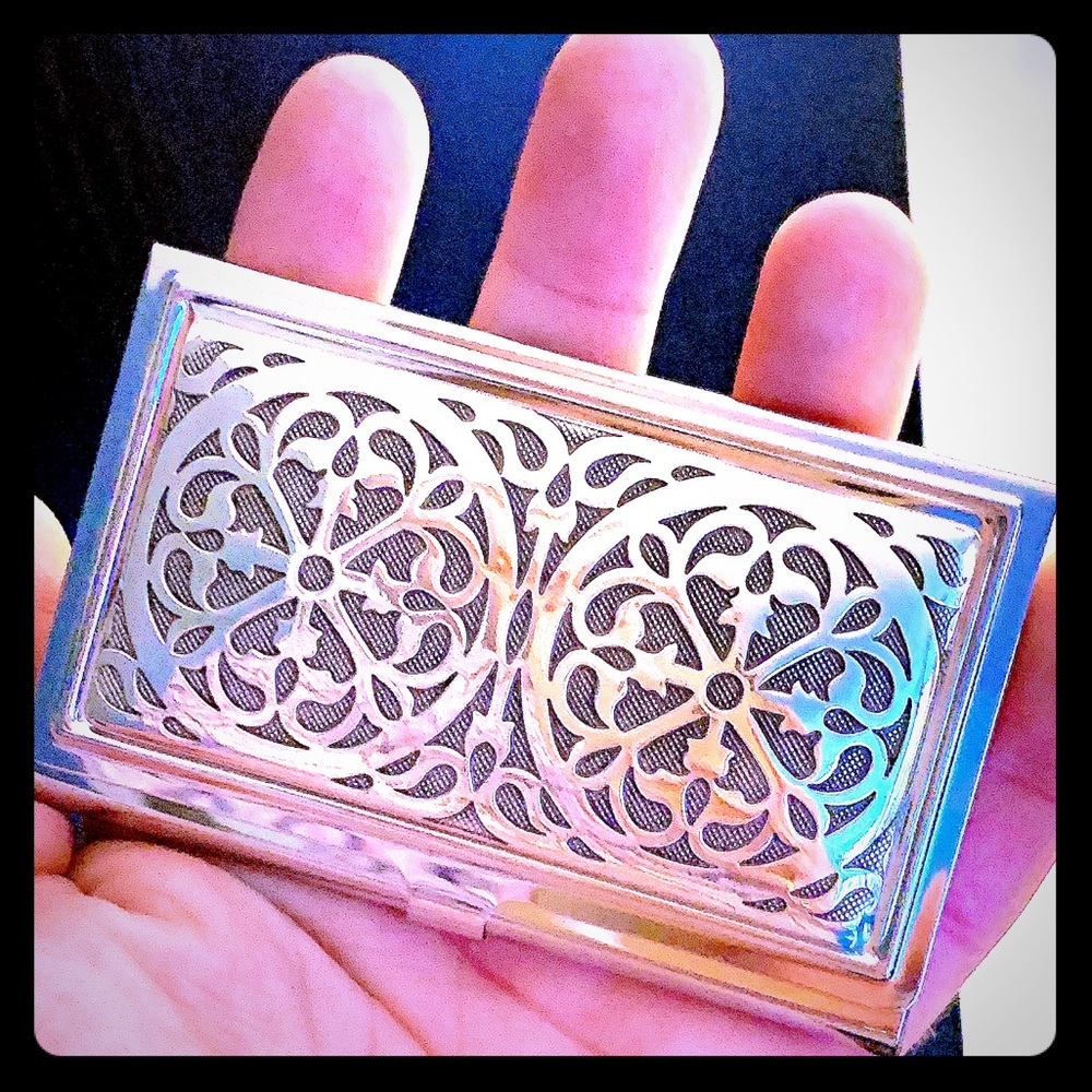 Mirrored Business Card Holder